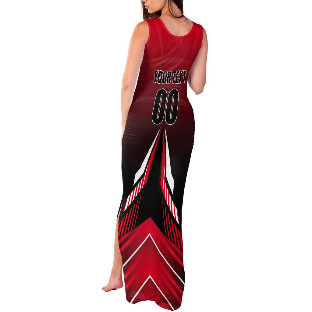 Custom Cricket Trinidad and Tobago Red Force Tank Maxi Dress Go Champion
