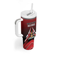 Custom Cricket Trinidad and Tobago Red Force Tumbler With Handle Go Champion