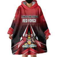 Custom Cricket Trinidad and Tobago Red Force Wearable Blanket Hoodie Go Champion