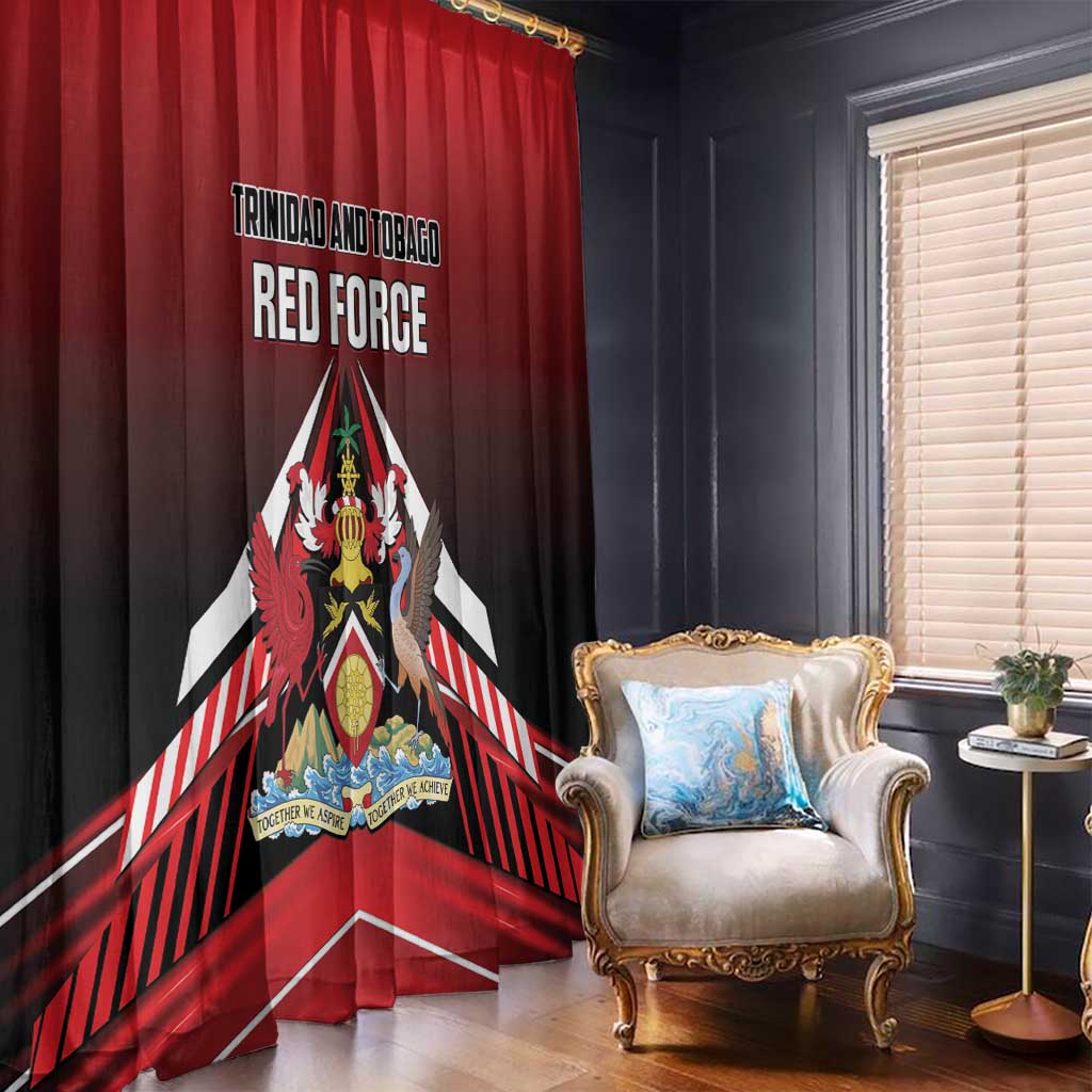 Custom Cricket Trinidad and Tobago Red Force Window Curtain Go Champion