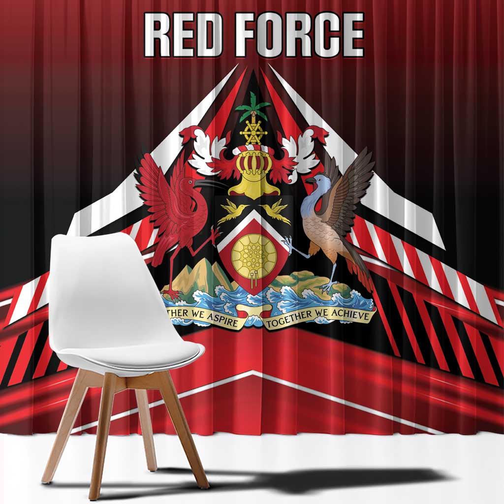 Custom Cricket Trinidad and Tobago Red Force Window Curtain Go Champion