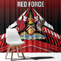 Custom Cricket Trinidad and Tobago Red Force Window Curtain Go Champion