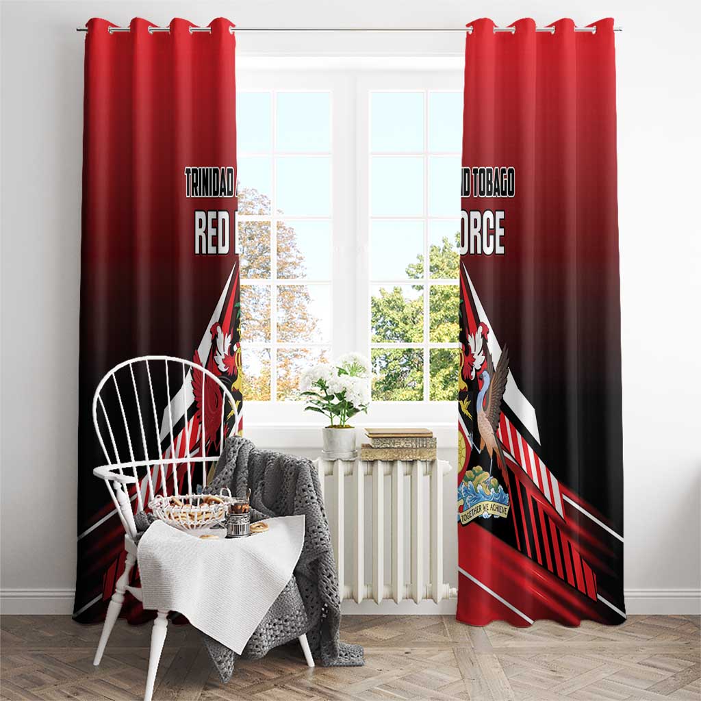 Custom Cricket Trinidad and Tobago Red Force Window Curtain Go Champion