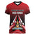 Custom Cricket Trinidad and Tobago Red Force Women V-Neck T-Shirt Go Champion