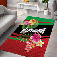 Personalized Martinique Tropical Flower Area Rug Matinik Beautiful Island