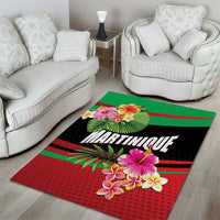 Personalized Martinique Tropical Flower Area Rug Matinik Beautiful Island
