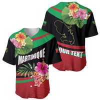 Personalized Martinique Tropical Flower Baseball Jersey Matinik Beautiful Island