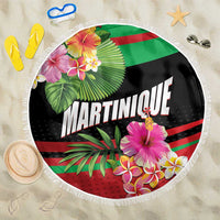 Personalized Martinique Tropical Flower Beach Blanket Matinik Beautiful Island