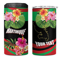 Personalized Martinique Tropical Flower 4 in 1 Can Cooler Tumbler Matinik Beautiful Island