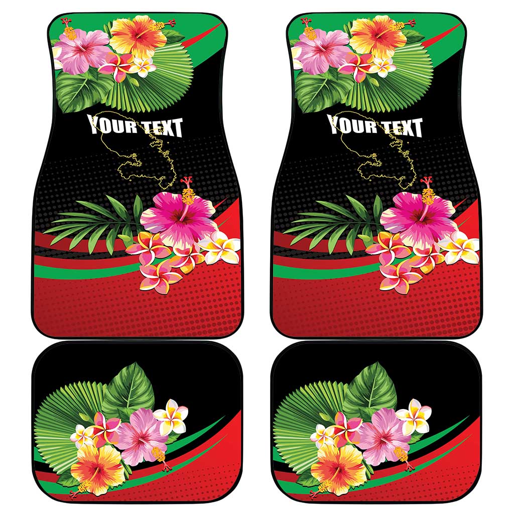 Personalized Martinique Tropical Flower Car Mats Matinik Beautiful Island