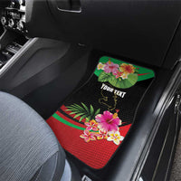Personalized Martinique Tropical Flower Car Mats Matinik Beautiful Island