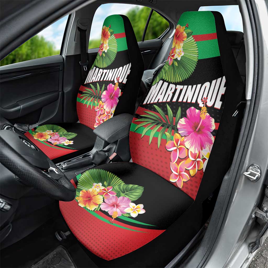 Personalized Martinique Tropical Flower Car Seat Cover Matinik Beautiful Island