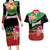 Personalized Martinique Tropical Flower Couples Matching Long Sleeve Bodycon Dress and Hawaiian Shirt Matinik Beautiful Island