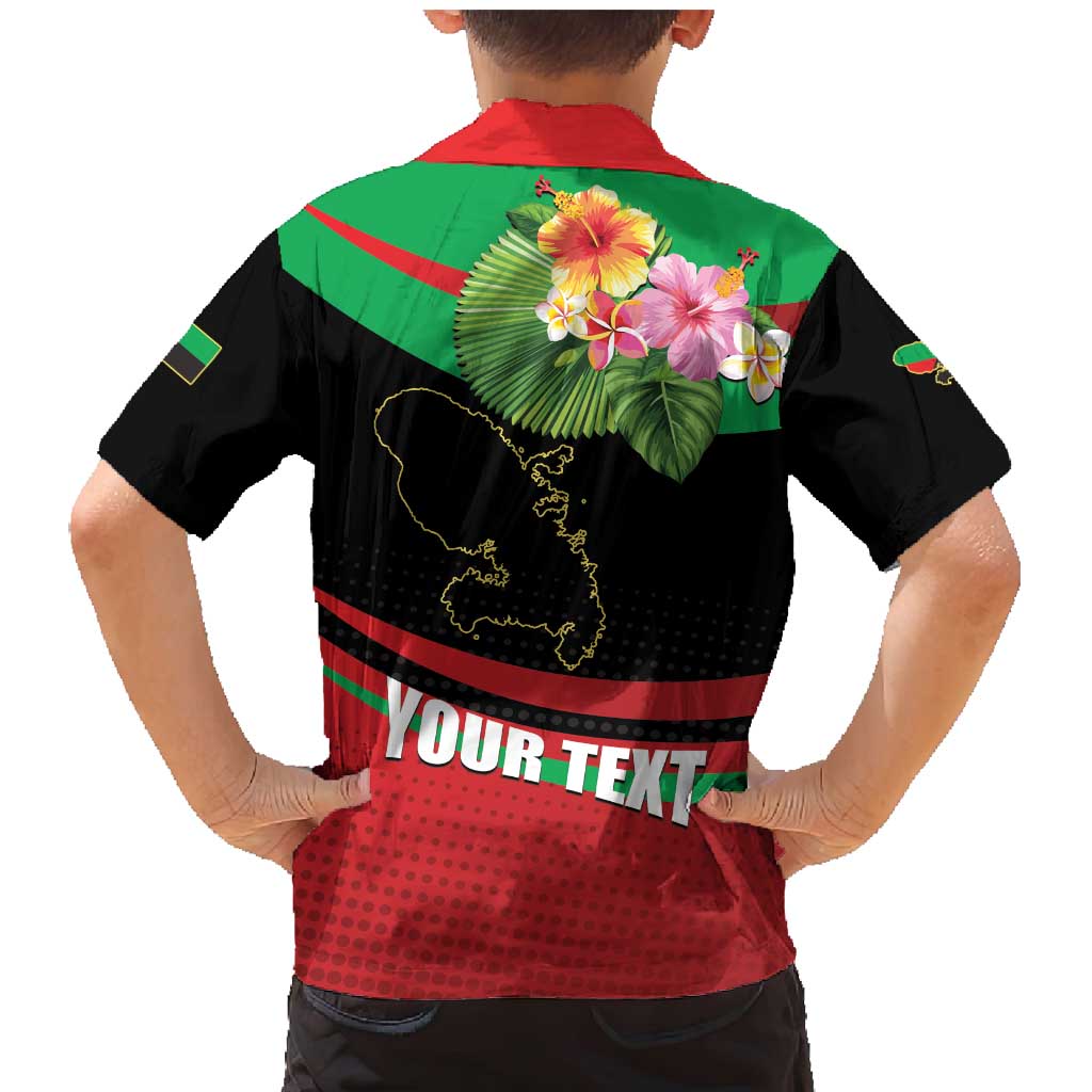 Personalized Martinique Tropical Flower Family Matching Mermaid Dress and Hawaiian Shirt Matinik Beautiful Island