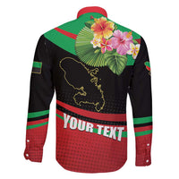 Personalized Martinique Tropical Flower Family Matching Mermaid Dress and Hawaiian Shirt Matinik Beautiful Island