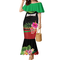 Personalized Martinique Tropical Flower Family Matching Mermaid Dress and Hawaiian Shirt Matinik Beautiful Island