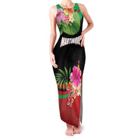 Personalized Martinique Tropical Flower Family Matching Tank Maxi Dress and Hawaiian Shirt Matinik Beautiful Island