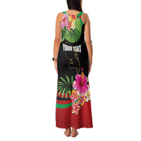 Personalized Martinique Tropical Flower Family Matching Tank Maxi Dress and Hawaiian Shirt Matinik Beautiful Island
