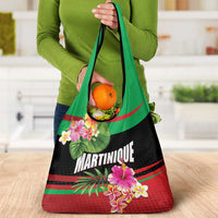 Personalized Martinique Tropical Flower Grocery Bag Matinik Beautiful Island