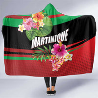 Personalized Martinique Tropical Flower Hooded Blanket Matinik Beautiful Island