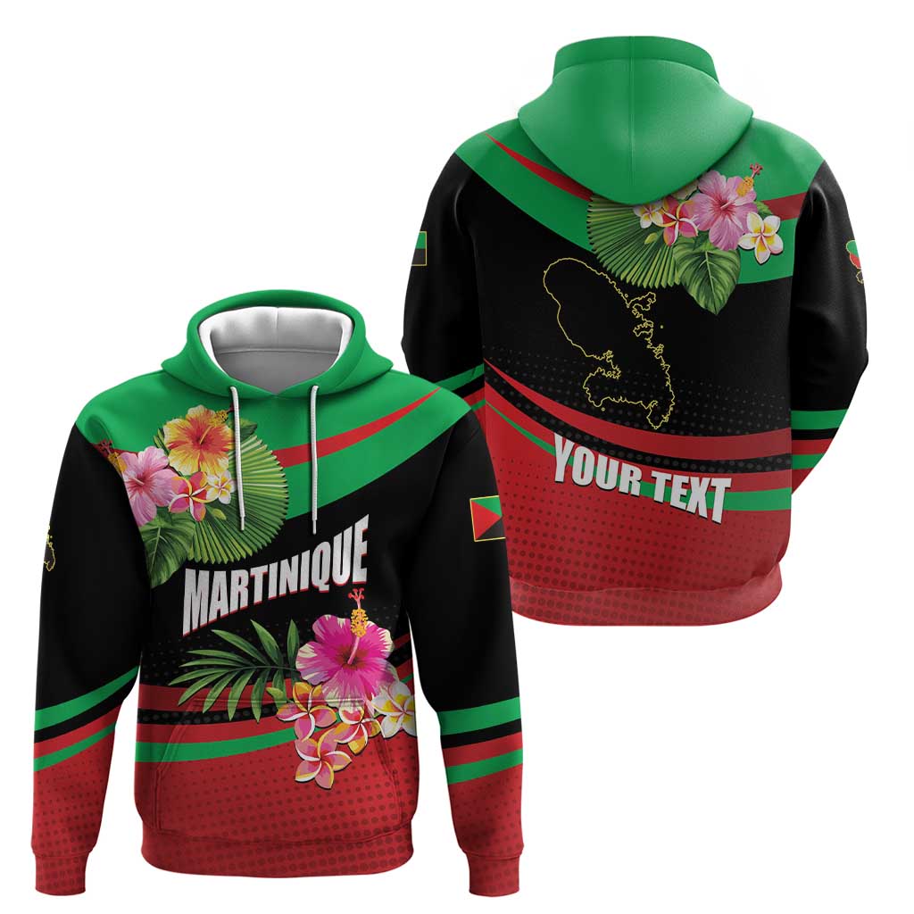 Personalized Martinique Tropical Flower Hoodie Matinik Beautiful Island