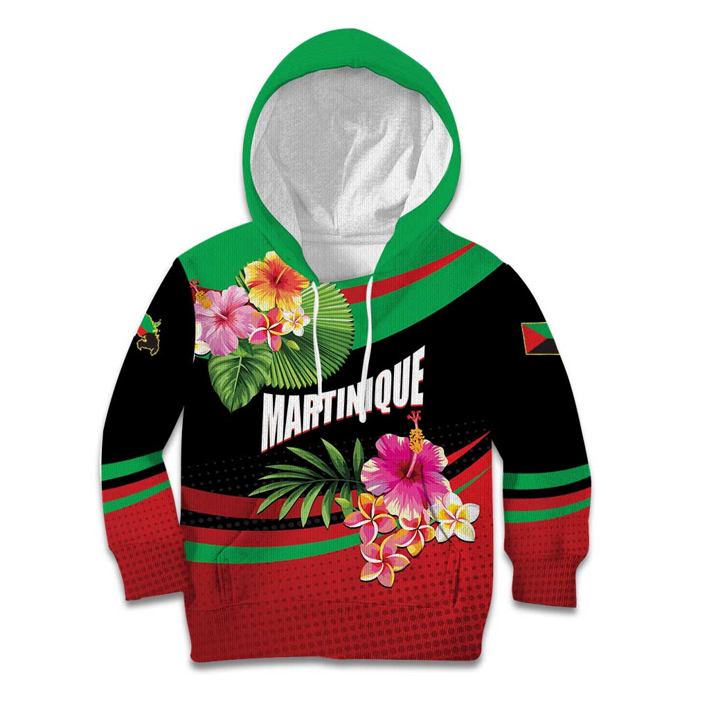 Personalized Martinique Tropical Flower Kid Hoodie Matinik Beautiful Island