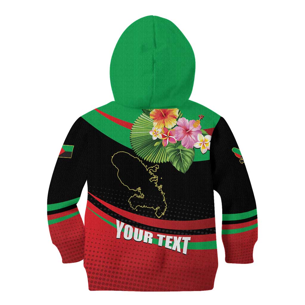 Personalized Martinique Tropical Flower Kid Hoodie Matinik Beautiful Island