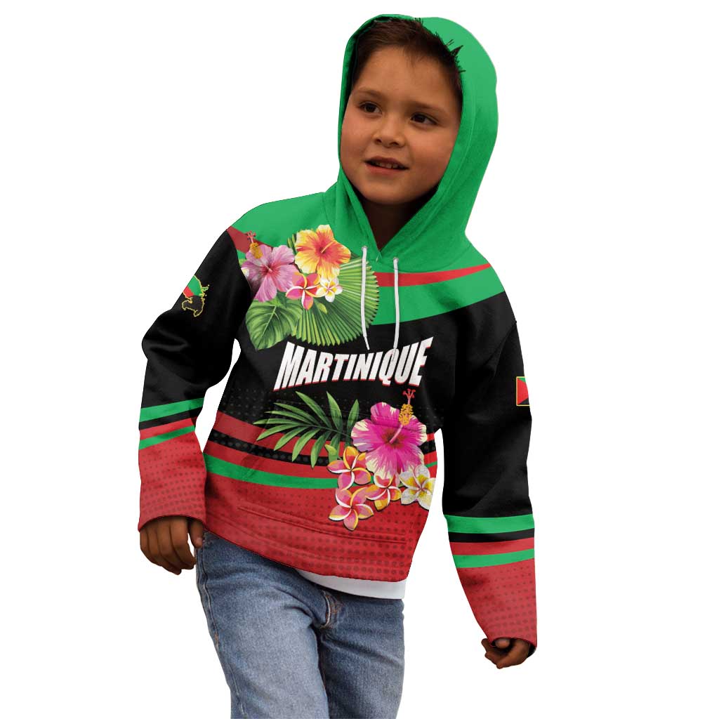 Personalized Martinique Tropical Flower Kid Hoodie Matinik Beautiful Island