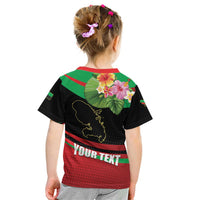 Personalized Martinique Tropical Flower Kid T Shirt Matinik Beautiful Island