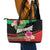 Personalized Martinique Tropical Flower Leather Tote Bag Matinik Beautiful Island