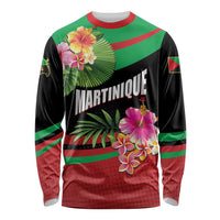 Personalized Martinique Tropical Flower Long Sleeve Shirt Matinik Beautiful Island