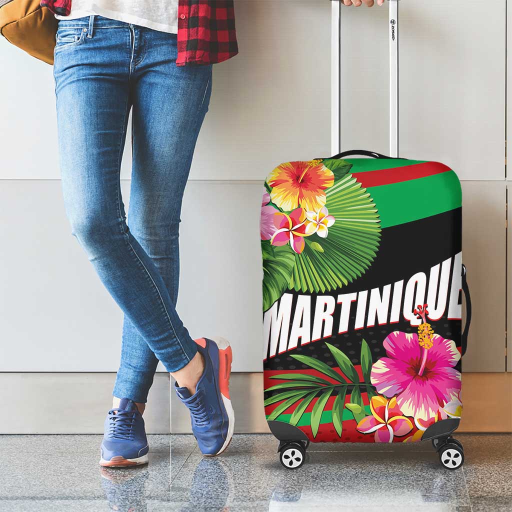 Personalized Martinique Tropical Flower Luggage Cover Matinik Beautiful Island