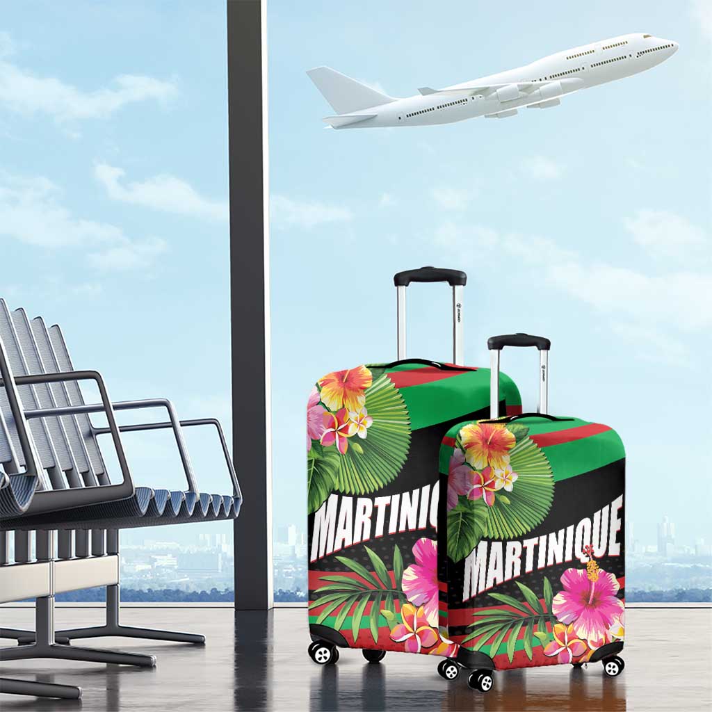 Personalized Martinique Tropical Flower Luggage Cover Matinik Beautiful Island