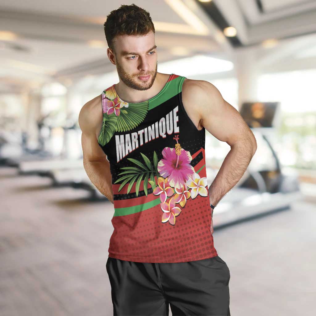 Personalized Martinique Tropical Flower Men Tank Top Matinik Beautiful Island