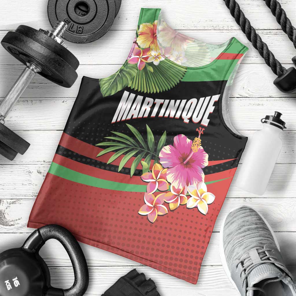 Personalized Martinique Tropical Flower Men Tank Top Matinik Beautiful Island