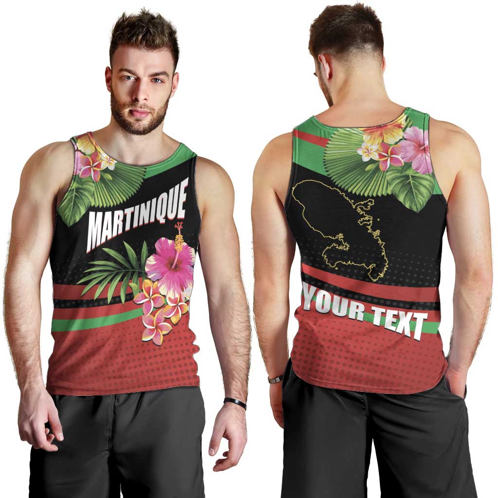 Personalized Martinique Tropical Flower Men Tank Top Matinik Beautiful Island