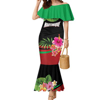 Personalized Martinique Tropical Flower Mermaid Dress Matinik Beautiful Island