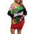 Personalized Martinique Tropical Flower Off Shoulder Short Dress Matinik Beautiful Island