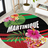 Personalized Martinique Tropical Flower Round Carpet Matinik Beautiful Island