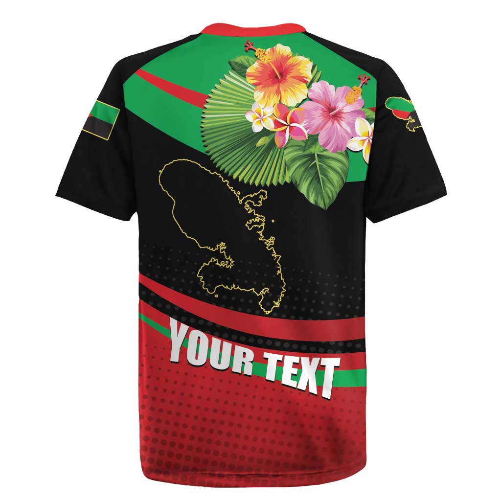 Personalized Martinique Tropical Flower Rugby Jersey Matinik Beautiful Island
