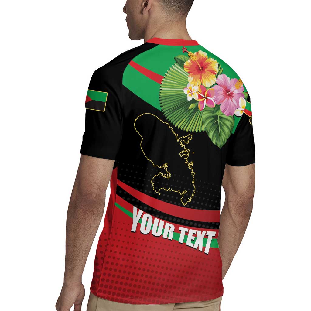 Personalized Martinique Tropical Flower Rugby Jersey Matinik Beautiful Island