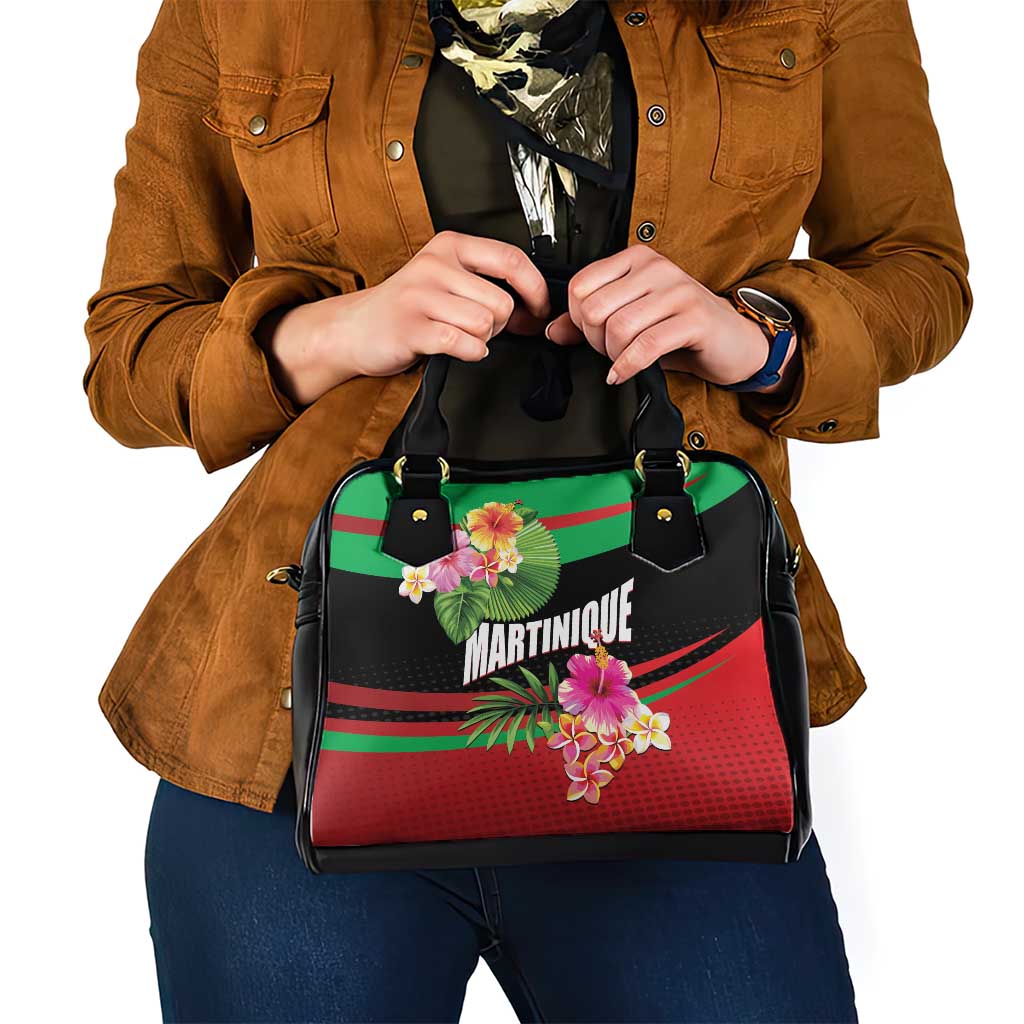 Personalized Martinique Tropical Flower Shoulder Handbag Matinik Beautiful Island