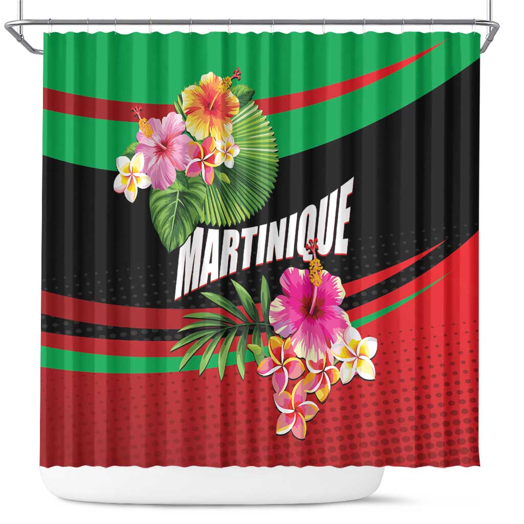 Personalized Martinique Tropical Flower Shower Curtain Matinik Beautiful Island