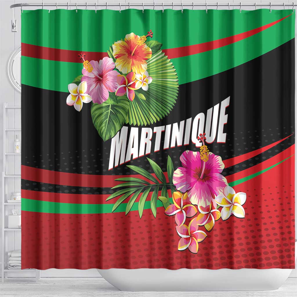 Personalized Martinique Tropical Flower Shower Curtain Matinik Beautiful Island