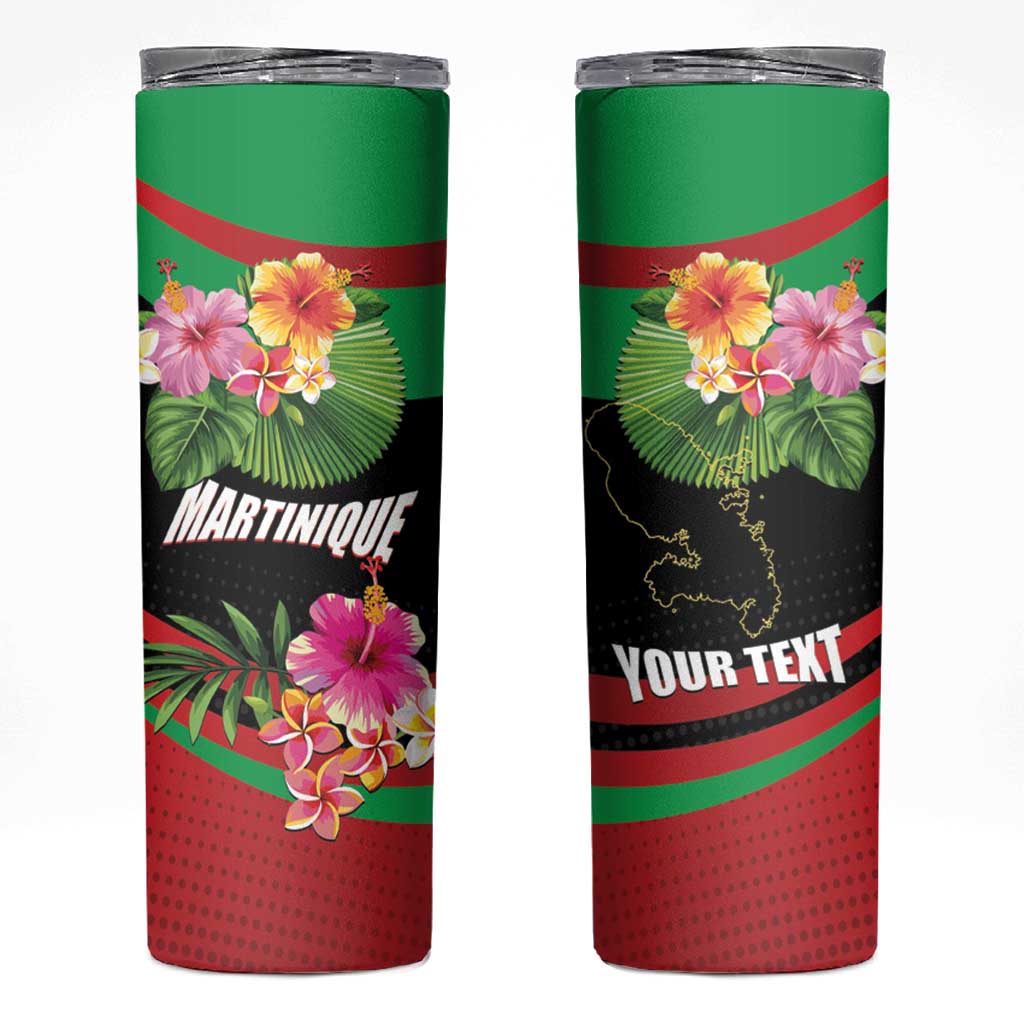 Personalized Martinique Tropical Flower Skinny Tumbler Matinik Beautiful Island