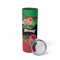 Personalized Martinique Tropical Flower Skinny Tumbler Matinik Beautiful Island