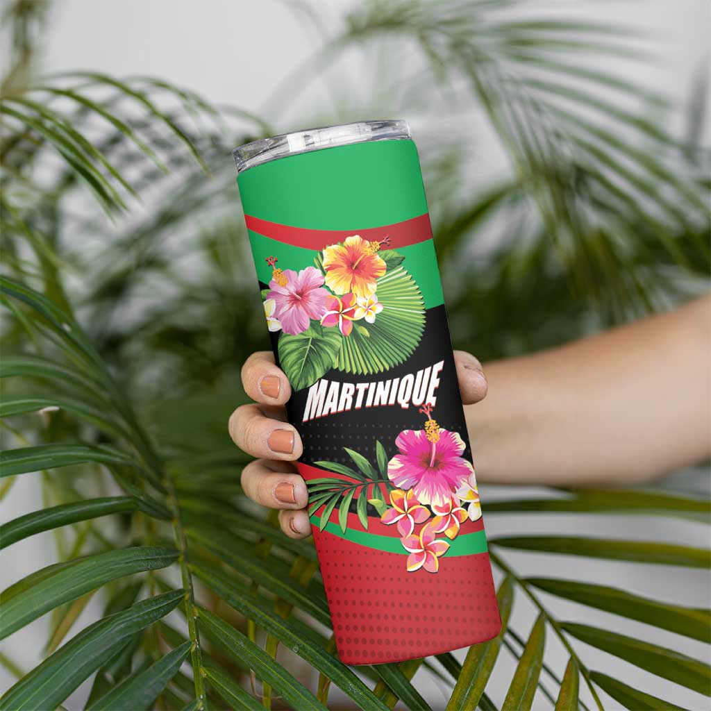 Personalized Martinique Tropical Flower Skinny Tumbler Matinik Beautiful Island