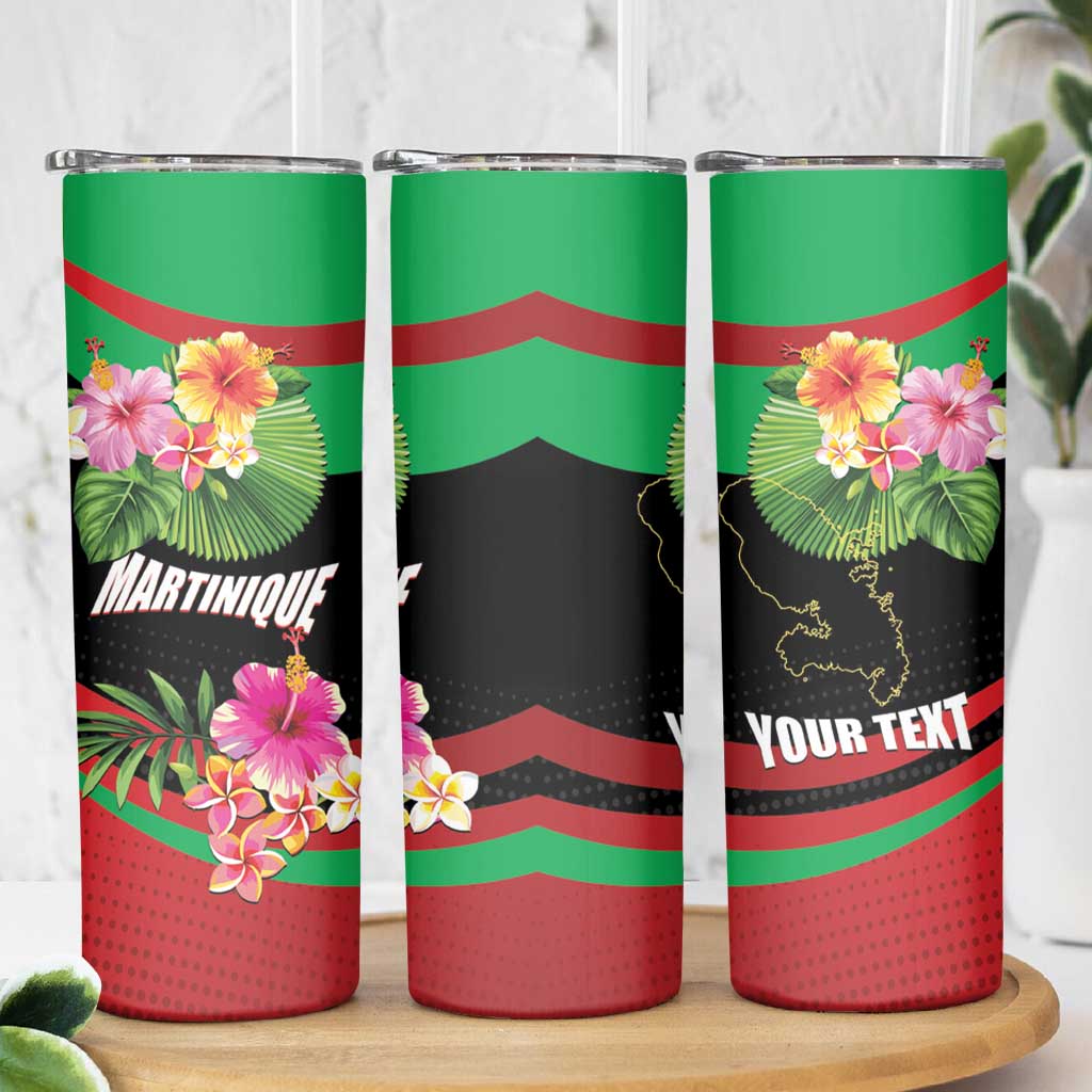 Personalized Martinique Tropical Flower Skinny Tumbler Matinik Beautiful Island