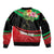 Personalized Martinique Tropical Flower Sleeve Zip Bomber Jacket Matinik Beautiful Island