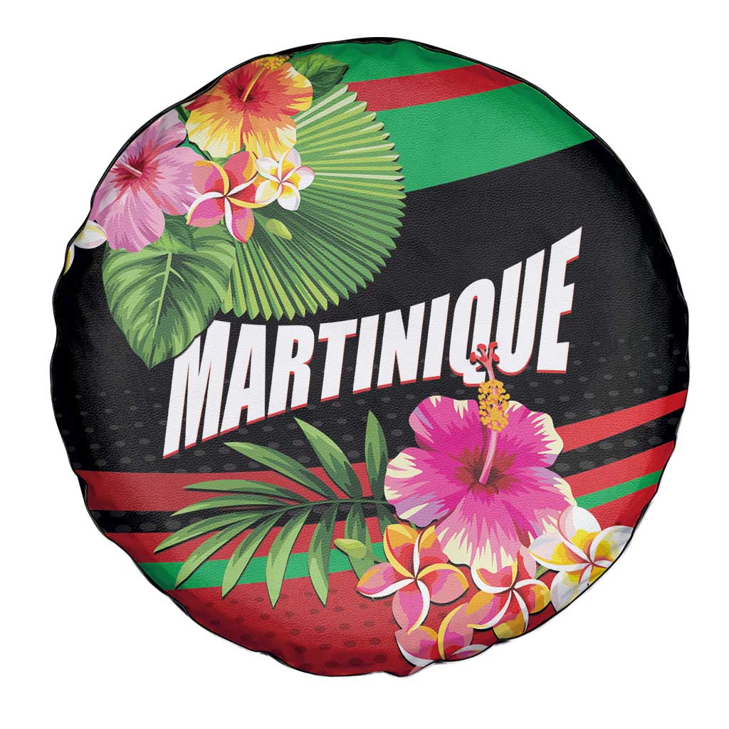 Personalized Martinique Tropical Flower Spare Tire Cover Matinik Beautiful Island
